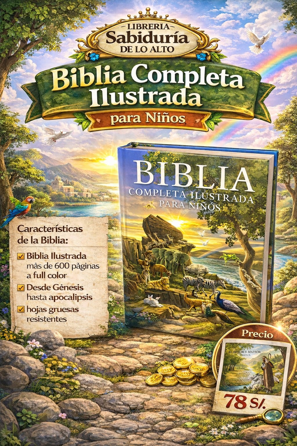 Biblia ilustrada para niños full color